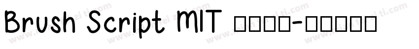 Brush Script MIT 常规斜体字体转换